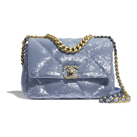 chanel blue sequin bag gold|chanel bag second hand.